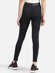 Kotty Women Black & White Printed Tights