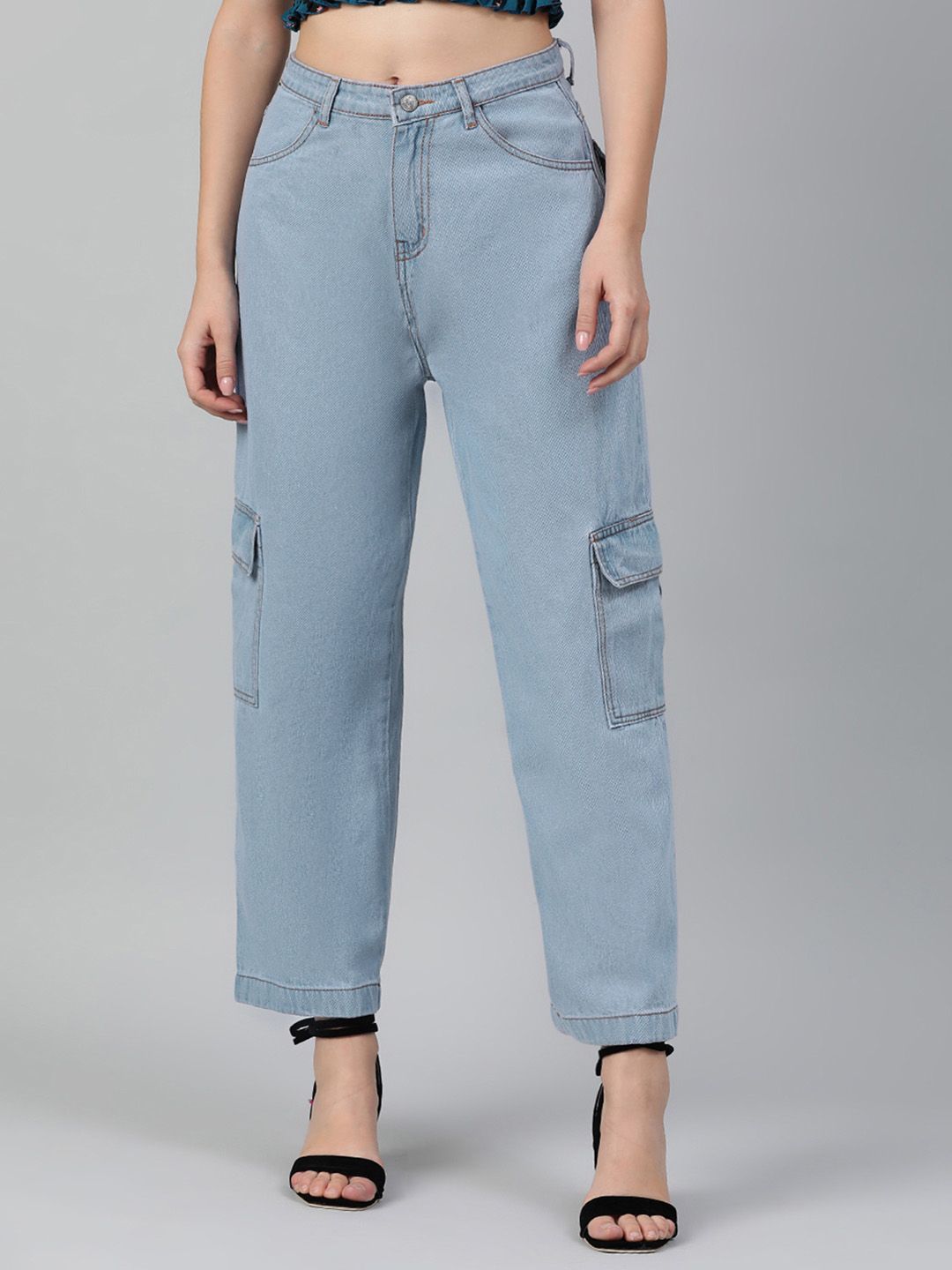 Kotty Women Straight Fit High-Rise Stretchable Jeans