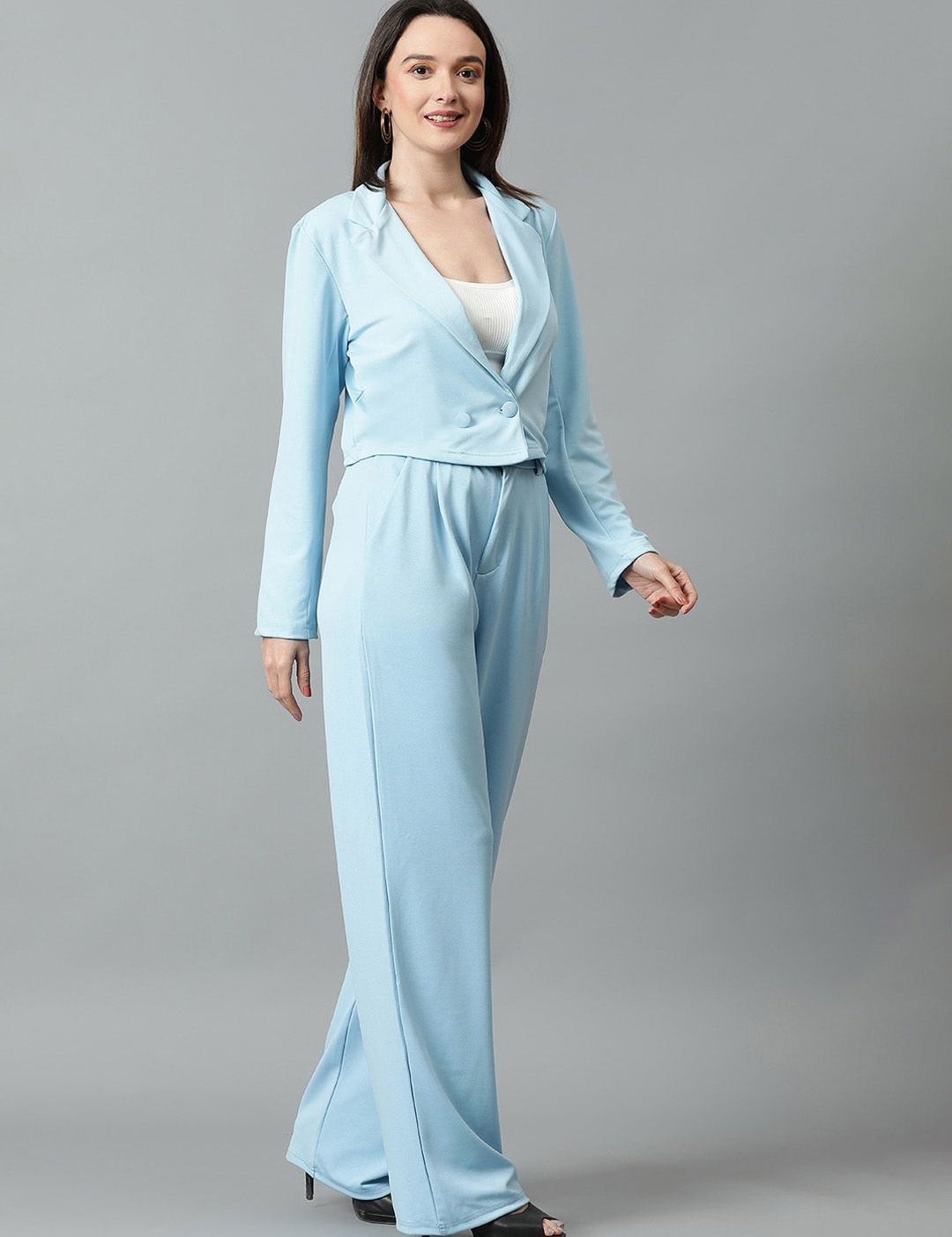 KOTTY BIZwear Basics Notched Lapel Collar Blazer With Trousers