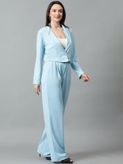 KOTTY BIZwear Basics Notched Lapel Collar Blazer With Trousers