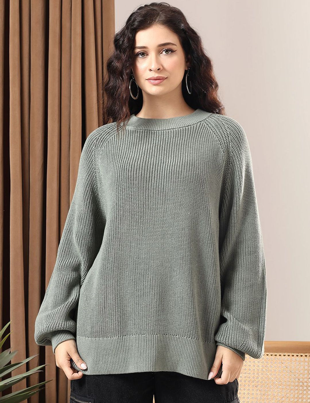Kotty Women Ribbed Cotton Pullover
