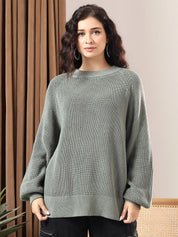 Kotty Women Ribbed Cotton Pullover