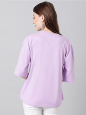 KOTTY Basics Basics Round Neck Drop-Shoulder Sleeves Oversized T-shirt