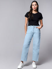 Kotty Women Straight Fit Mid Rise Jeans