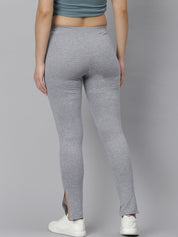 Kotty Women Grey Solid Straight-Fit Track Pants