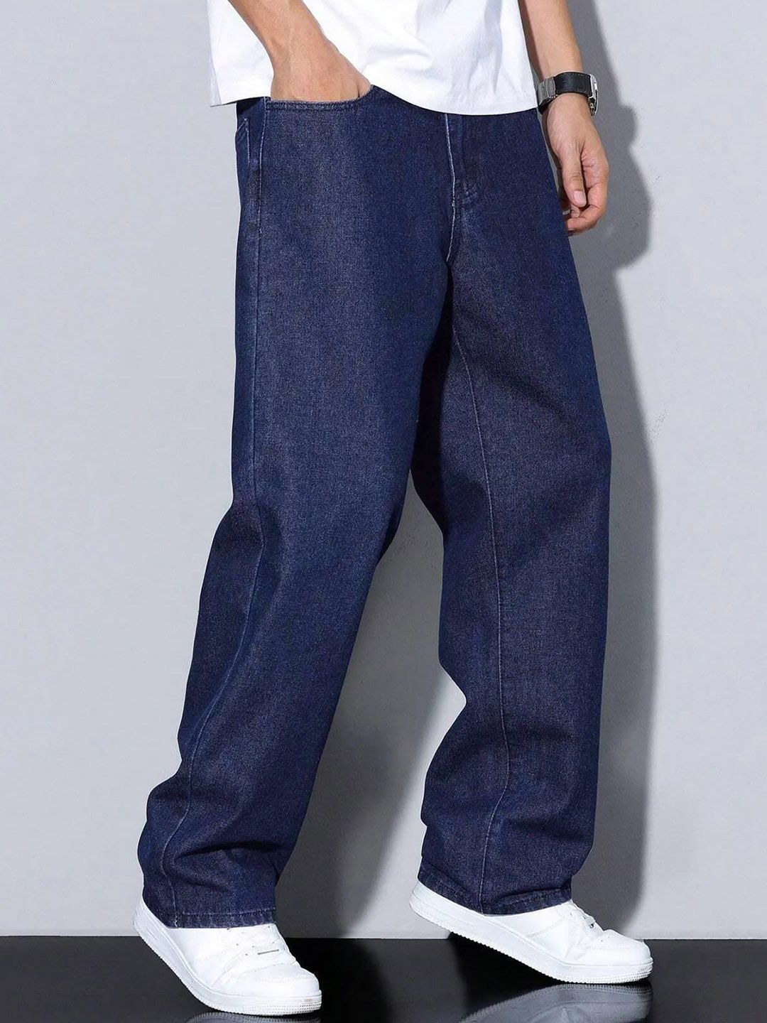 Kotty Men Relaxed Fit Mid-Rise Stretchable Jeans