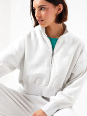 Kotty Women Mock Neck Oversized Pullover Sweatshirt