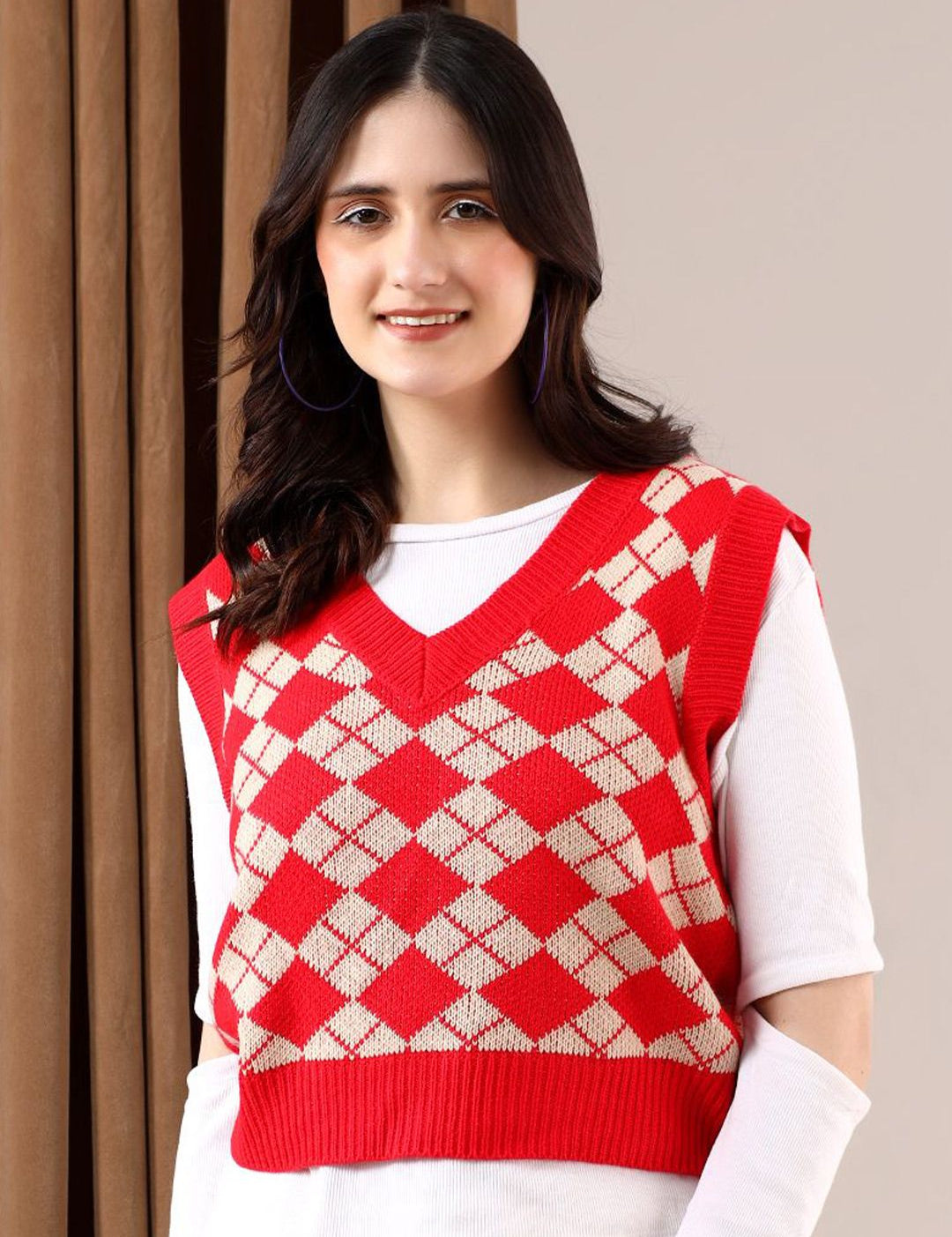 Kotty Women Crop Sweater Vest
