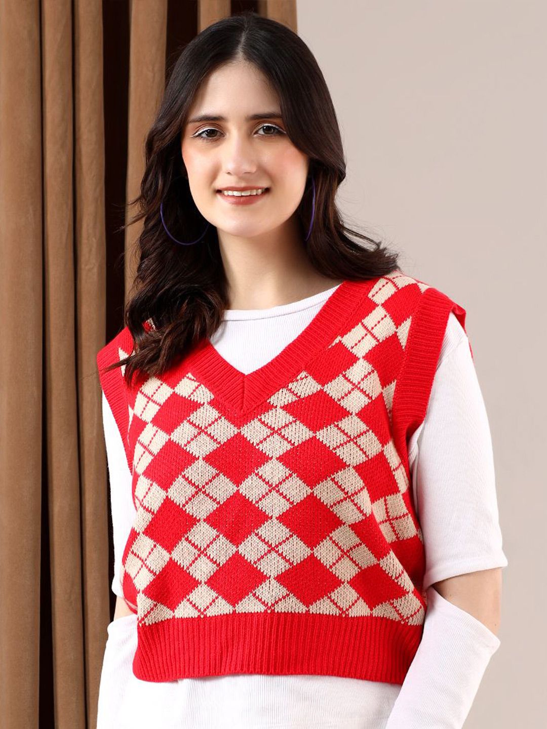 Kotty Women Crop Sweater Vest