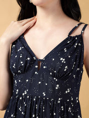 Kotty Women Floral Printed Fit & Flare Midi Dress