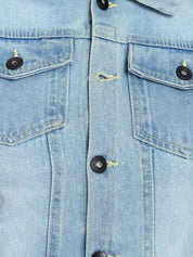 Kotty Women Spread Collar Solid Denim Jacket