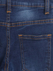 Kotty Girls Bootcut High-Rise Light Fade Stretchable Cotton Jeans With Ankle Slit