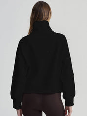 Kotty Women Shirt Collar Long Sleeves Pullover Sweatshirt