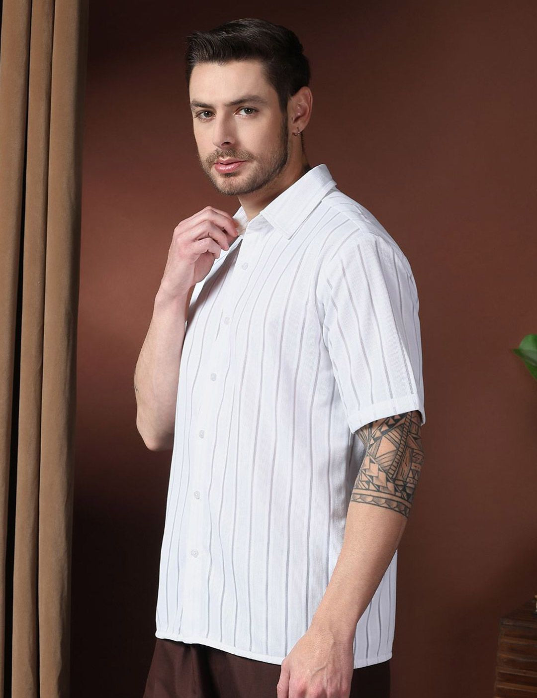 Kotty Men Classic Opaque Casual Shirt