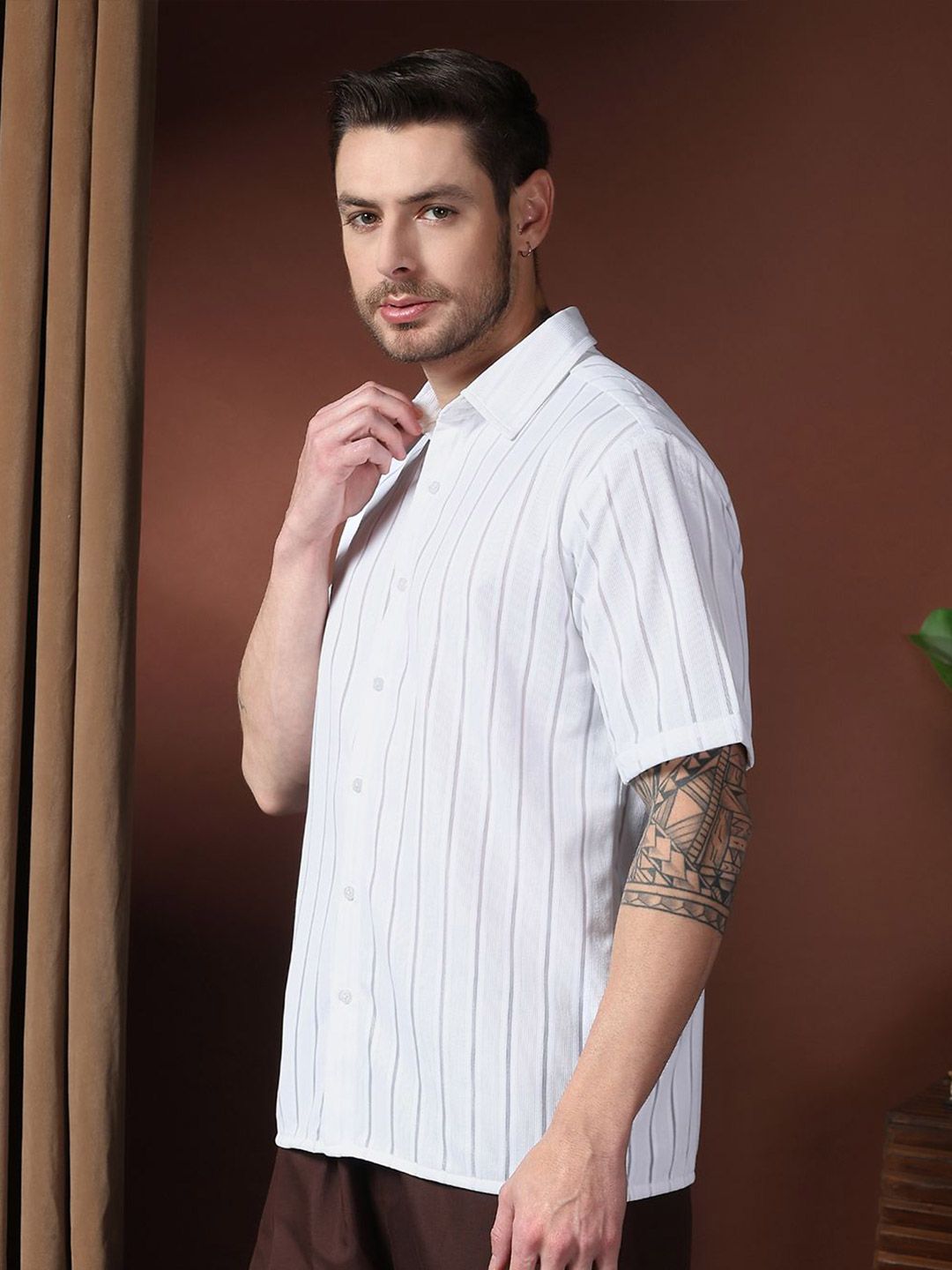 Kotty Men Classic Opaque Casual Shirt