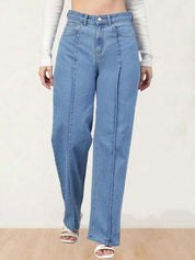 Kotty Women Straight Fit High-Rise Stretchable Jeans