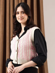 Kotty Women Printed Crop Cardigan