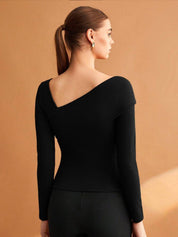 Kotty Women Cotton Long Sleeve Ribbed Top