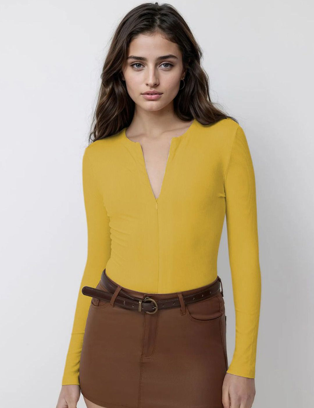 Kotty Women Solid V-Neck Top