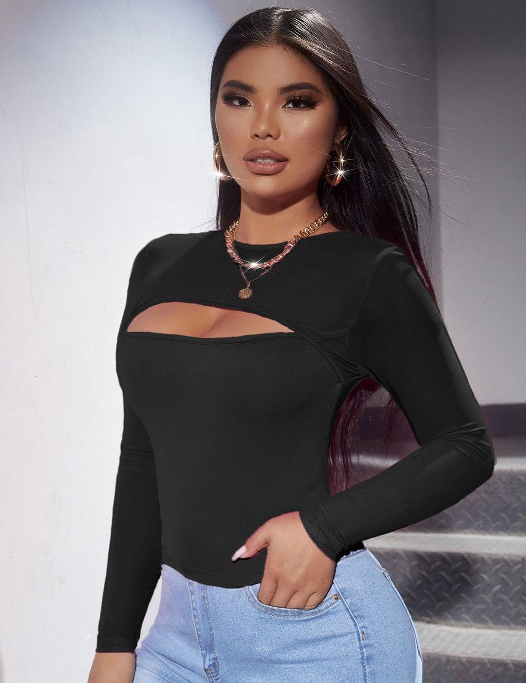 Kotty Women Solid High Neck Top