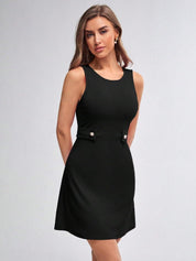 Kotty Round Neck A-Line Dress