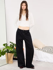 Kotty Women Jean Flared High-Rise Cotton Jeans