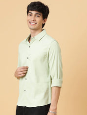 Kotty Men Relaxed Spread Collar Solid Casual Shirt