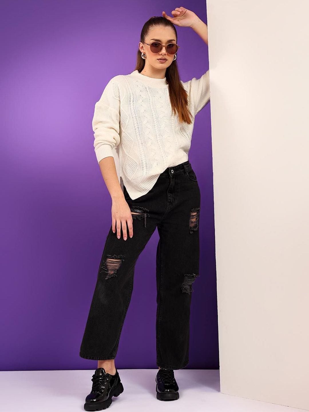 Kotty Women Cable Knit Pullover