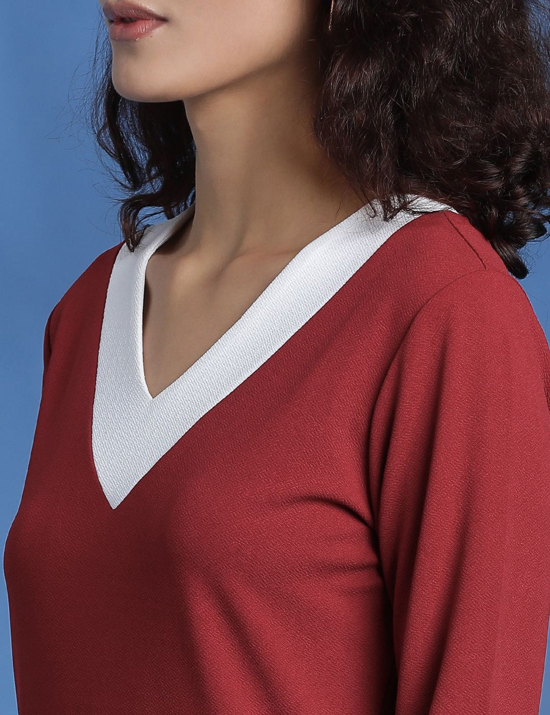 Kotty Solid A-Line Midi Dress