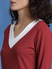 Kotty Solid A-Line Midi Dress