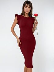 Kotty Women Flutter Sleeve Bodycon Dress