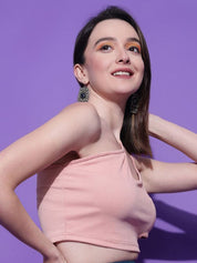 Kotty Women Solid One Shoulder Top