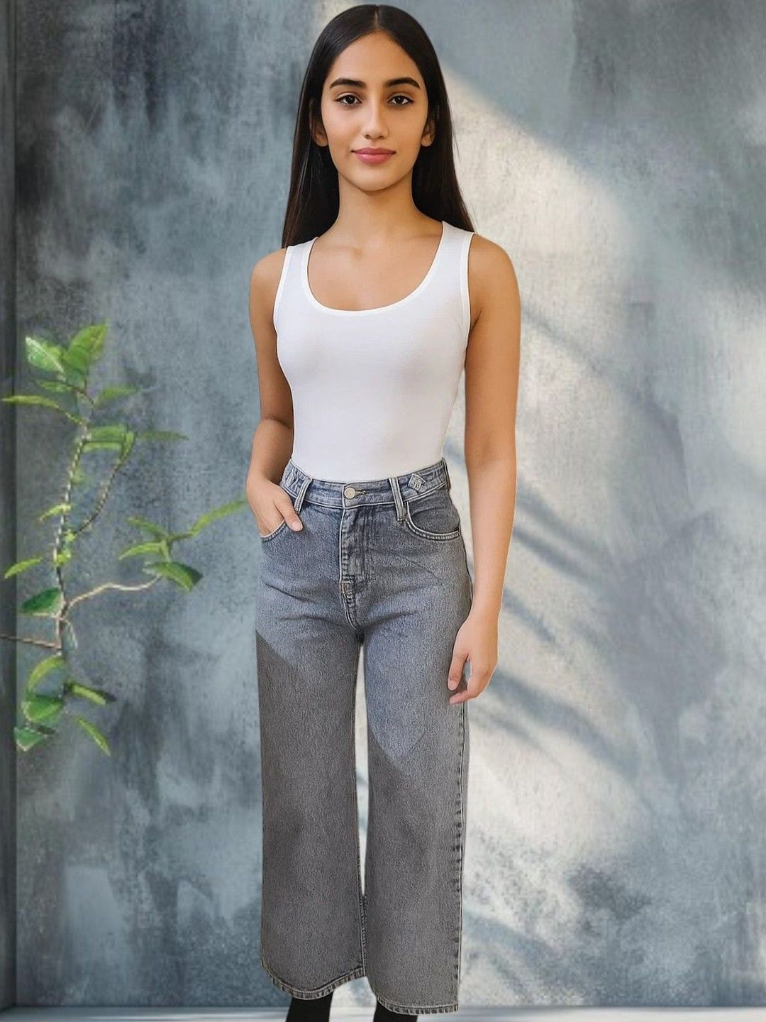 Kotty Women Regular Fit High-Rise Light Fade Stretchable Jeans