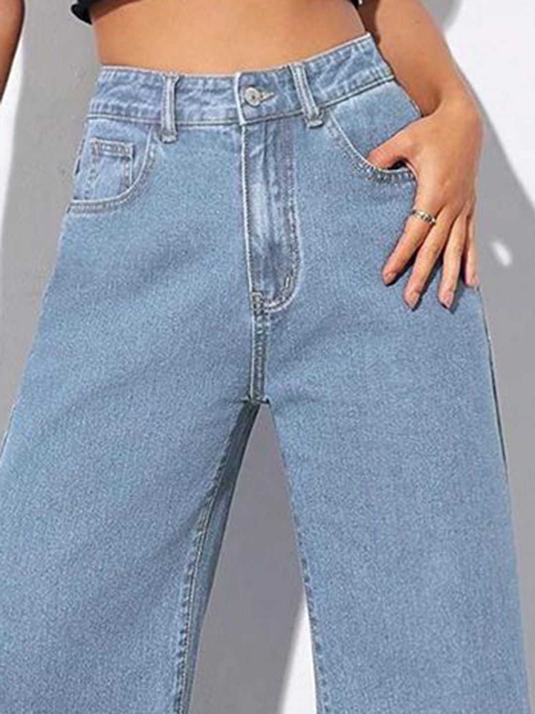 Kotty Women Jean Wide Leg High-Rise Stretchable Jeans