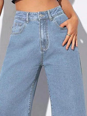 Kotty Women Jean Wide Leg High-Rise Stretchable Jeans