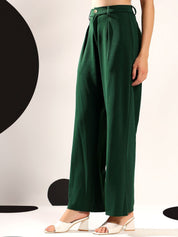 Kotty Women Relaxed Straight Fit Pleated Trousers