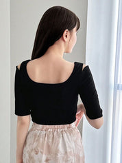 Kotty Women Solid Square Neck Top