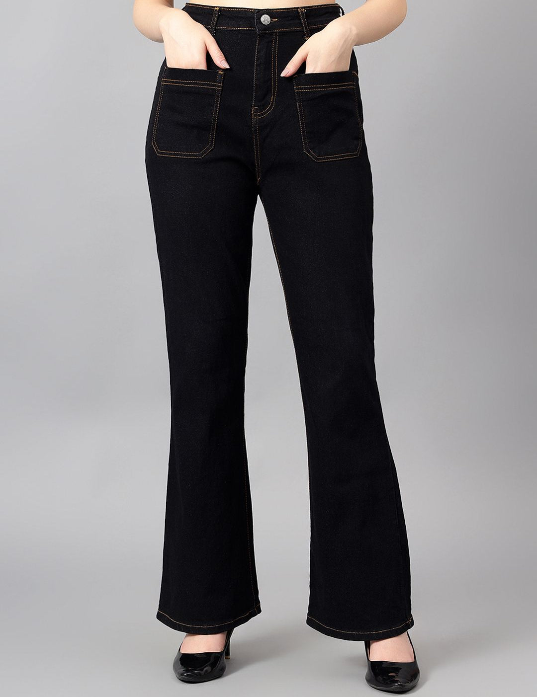 Kotty Women Bootcut Cotton High-Rise  Jeans