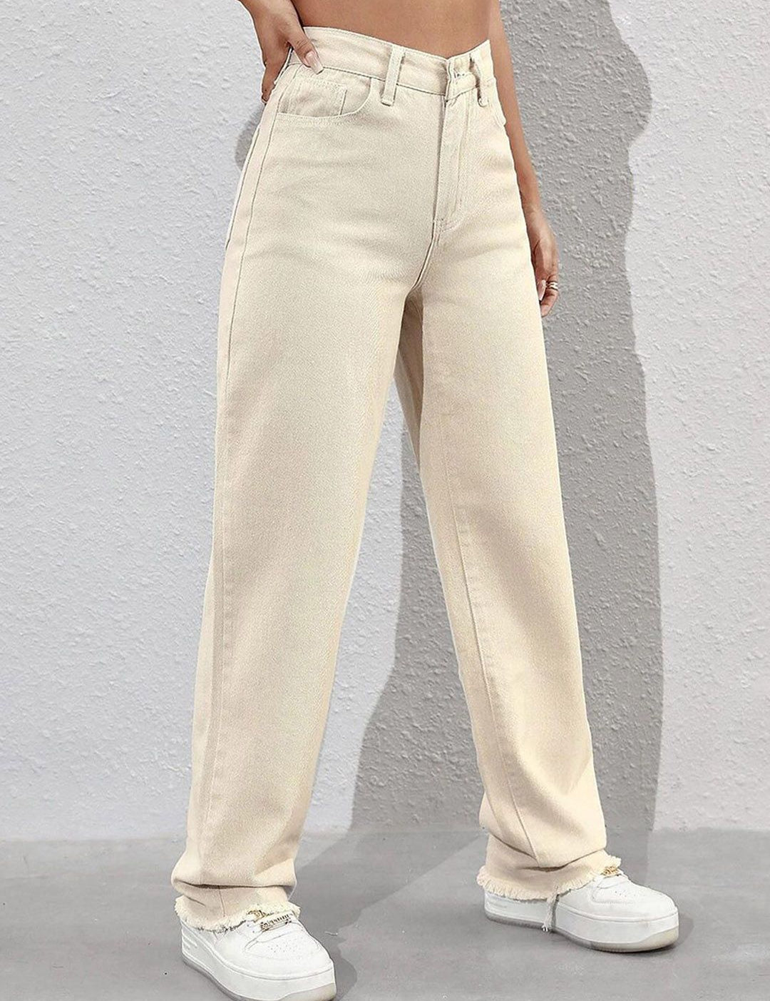 Kotty Women Straight Fit High-Rise Stretchable Jeans