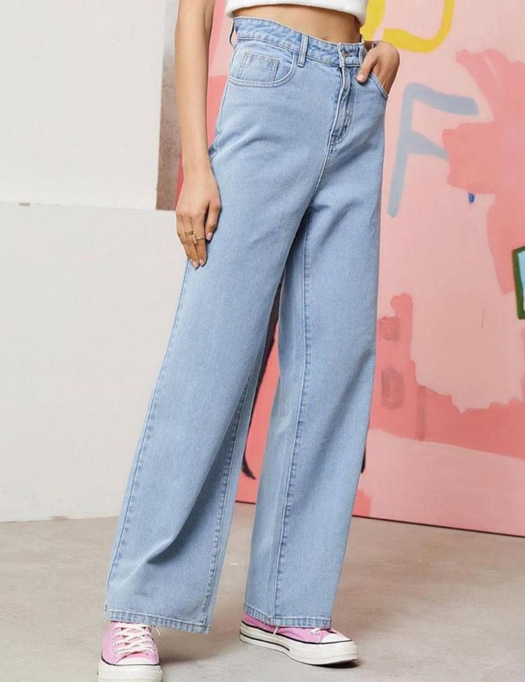 Kotty Women Straight Fit High-Rise Stretchable Jeans