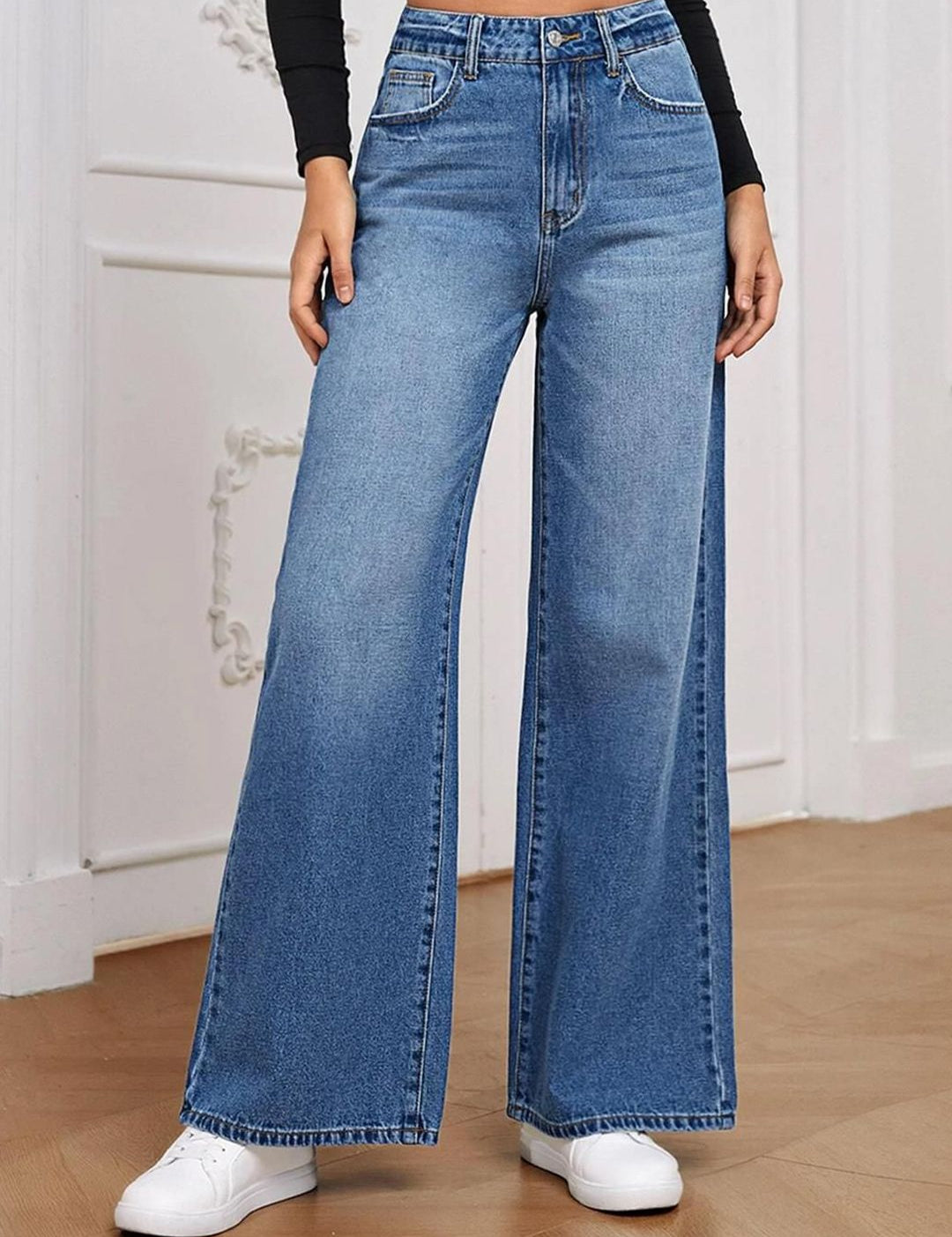 Kotty Women Straight Fit High-Rise Stretchable Jeans