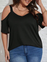 KOTTY Sweetheart Neck Cold-Shoulder Crepe Top