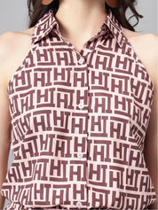 Kotty Pink Printed Shirt With Shorts