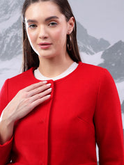 Kotty Women Cotton Mandarin Collar Overcoat