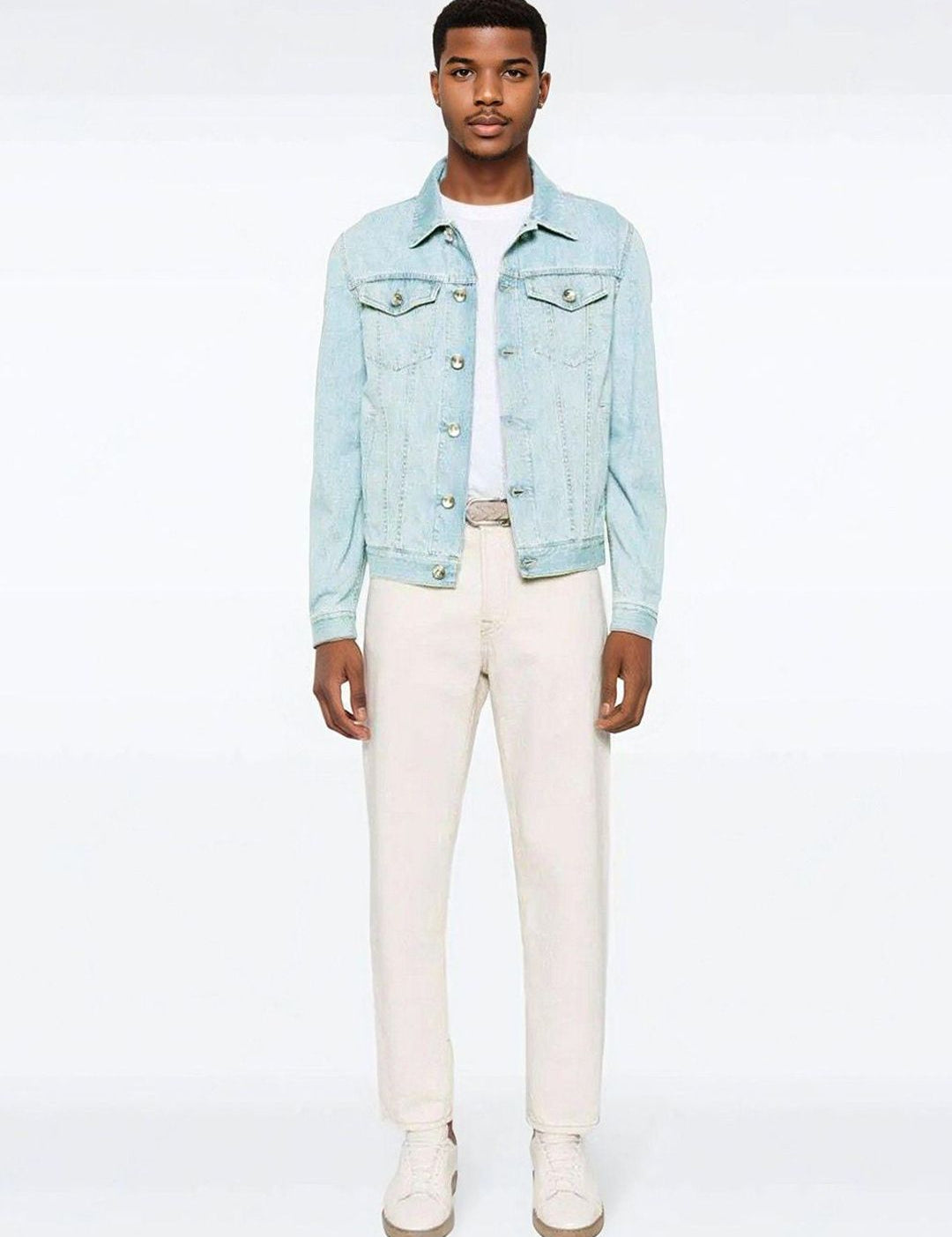 Kotty Men Solid Denim Jacket