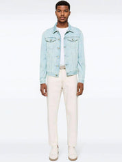 Kotty Men Solid Denim Jacket