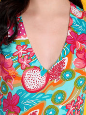 Kotty Women Printed A-Line Midi Dress