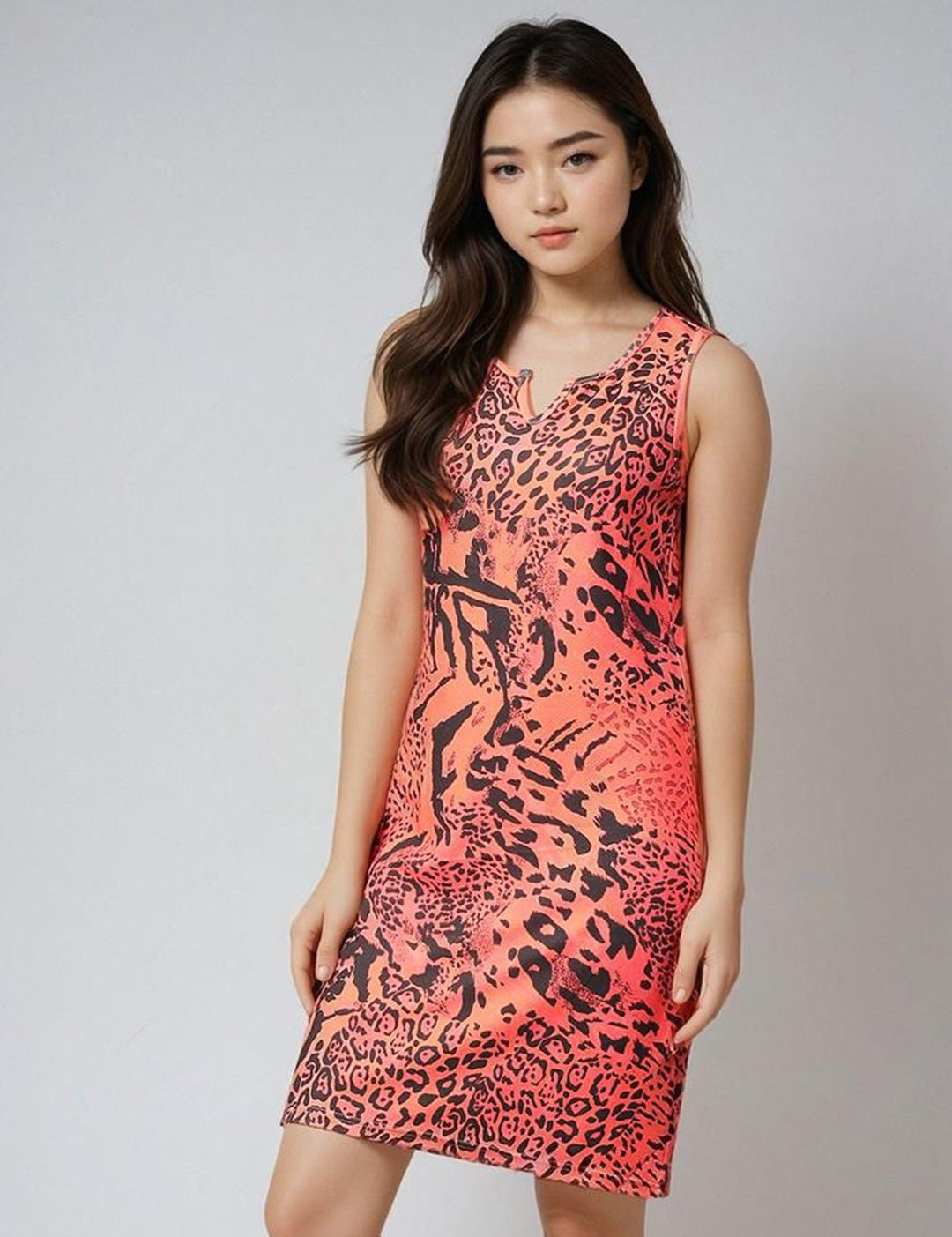 Kotty Women Animal Printed Sheath Dress
