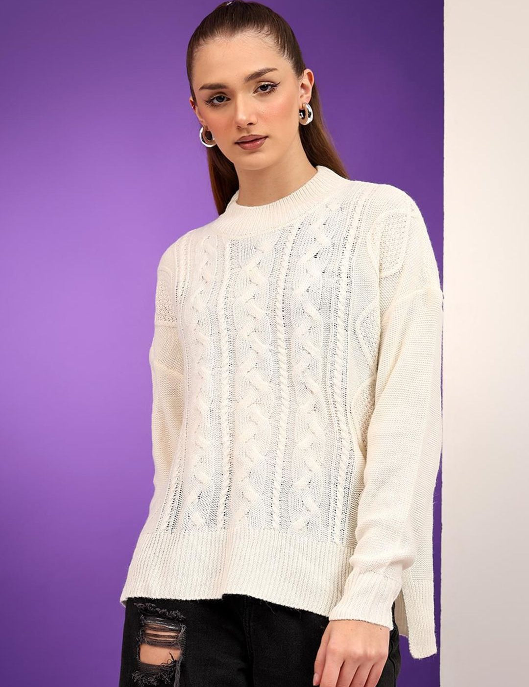 Kotty Women Cable Knit Pullover
