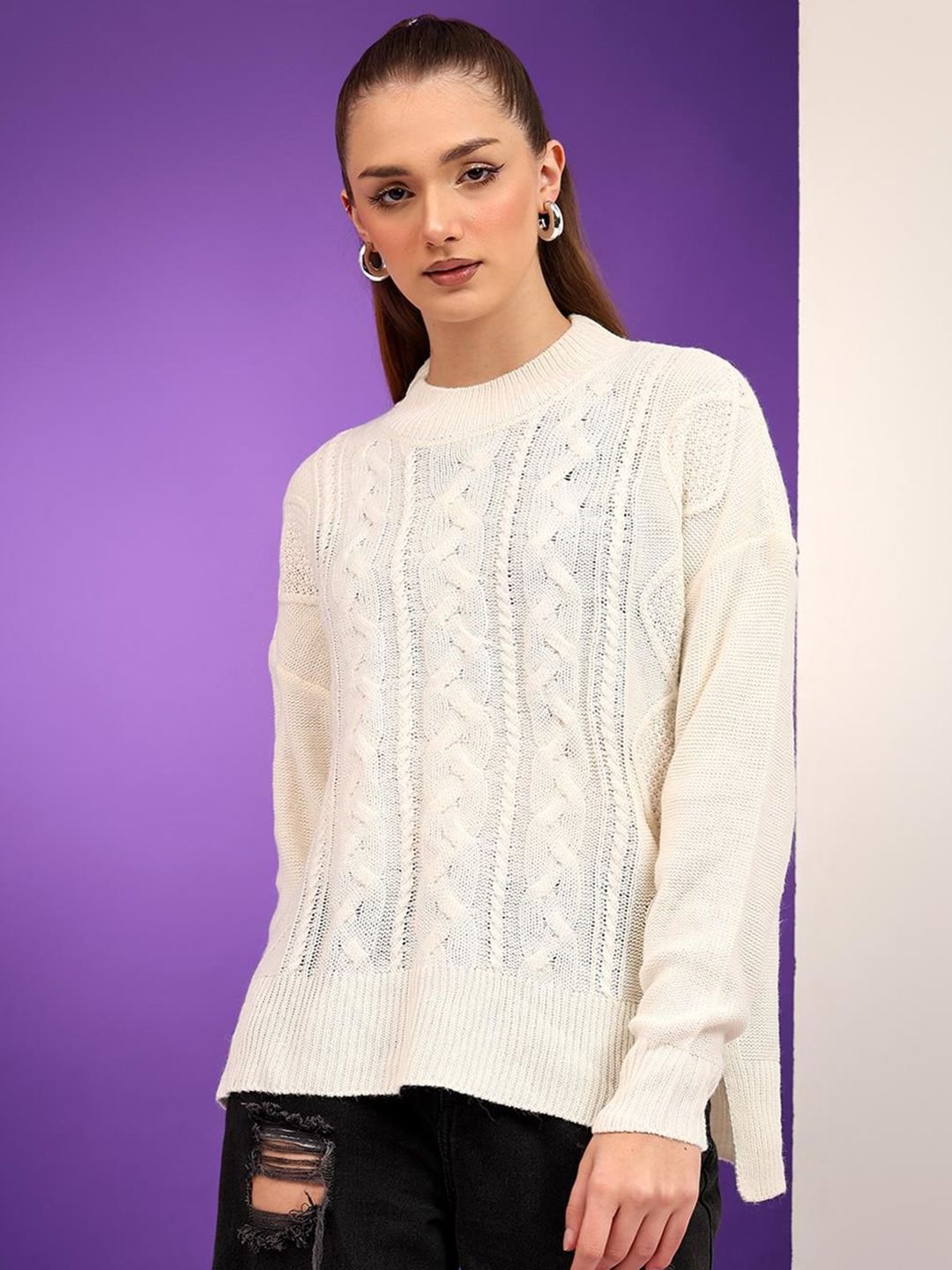 Kotty Women Cable Knit Pullover